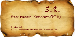 Steinmetz Keresztély névjegykártya